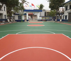叠彩硅PU塑胶球场厂家