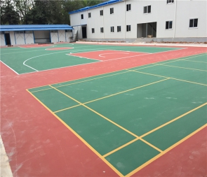 叠彩可停车可过车两用塑胶球场，多功能塑胶球场