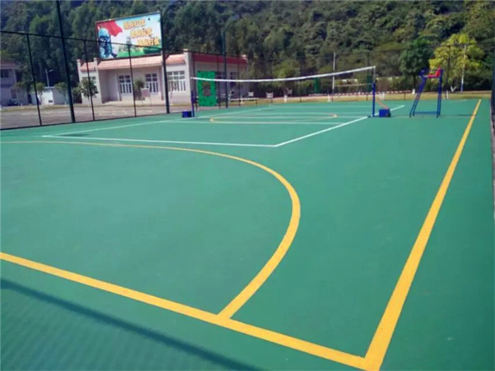 硅pu塑胶地板球场施工-网球场尺寸-羽毛球尺寸