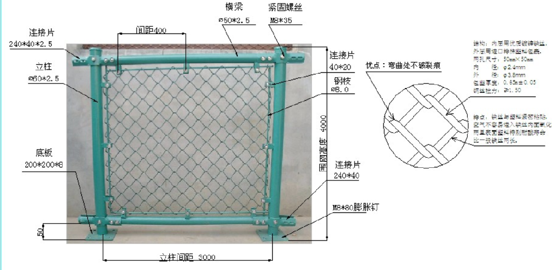 篮球场护栏网 篮球场护栏网