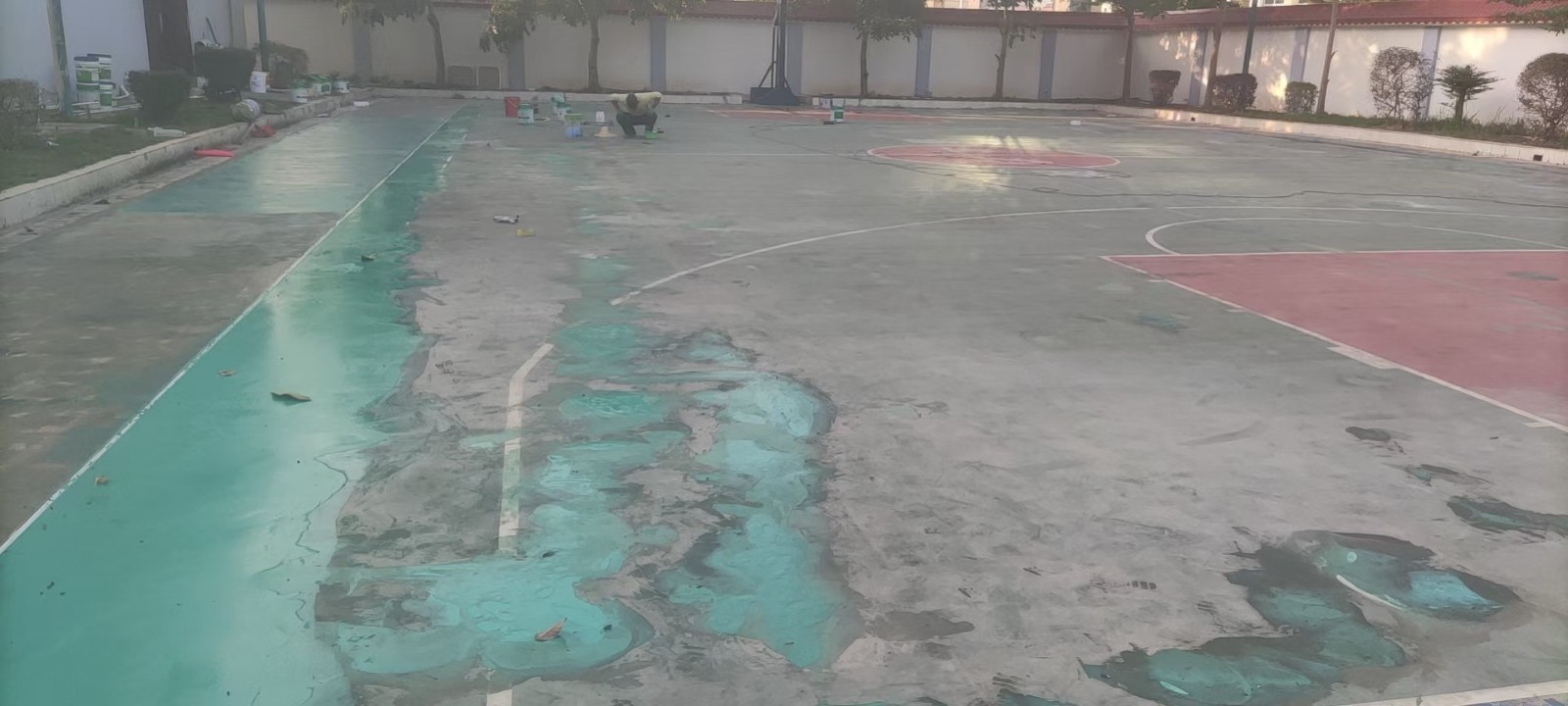 旧篮球场翻建新篮球场施工操作方法